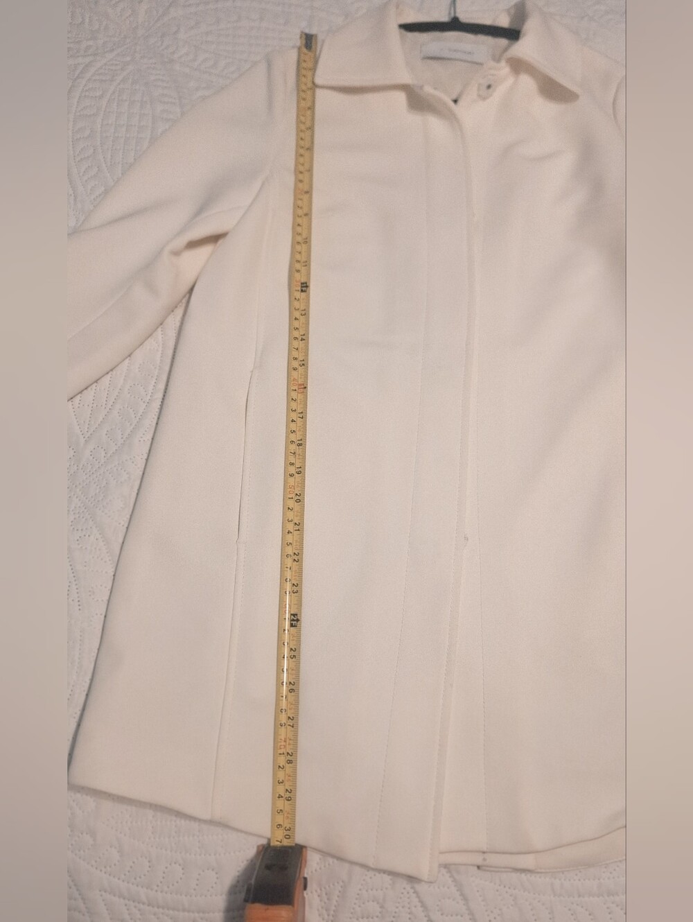 Ivory Single-Breasted Coat - Picture 10 of 13